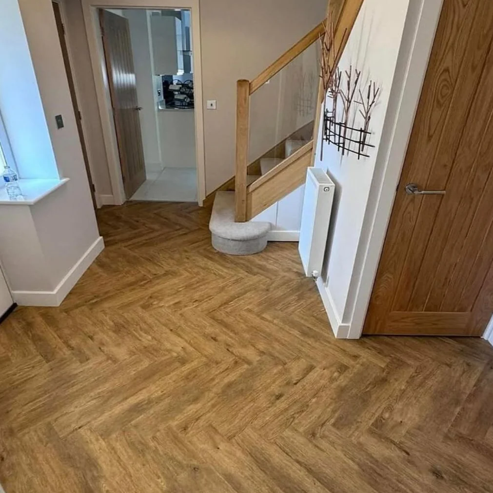 Signature Select Parquet Herringbone Luxury Vinyl Flooring Farmhouse Oak SSP-012 - Image 4