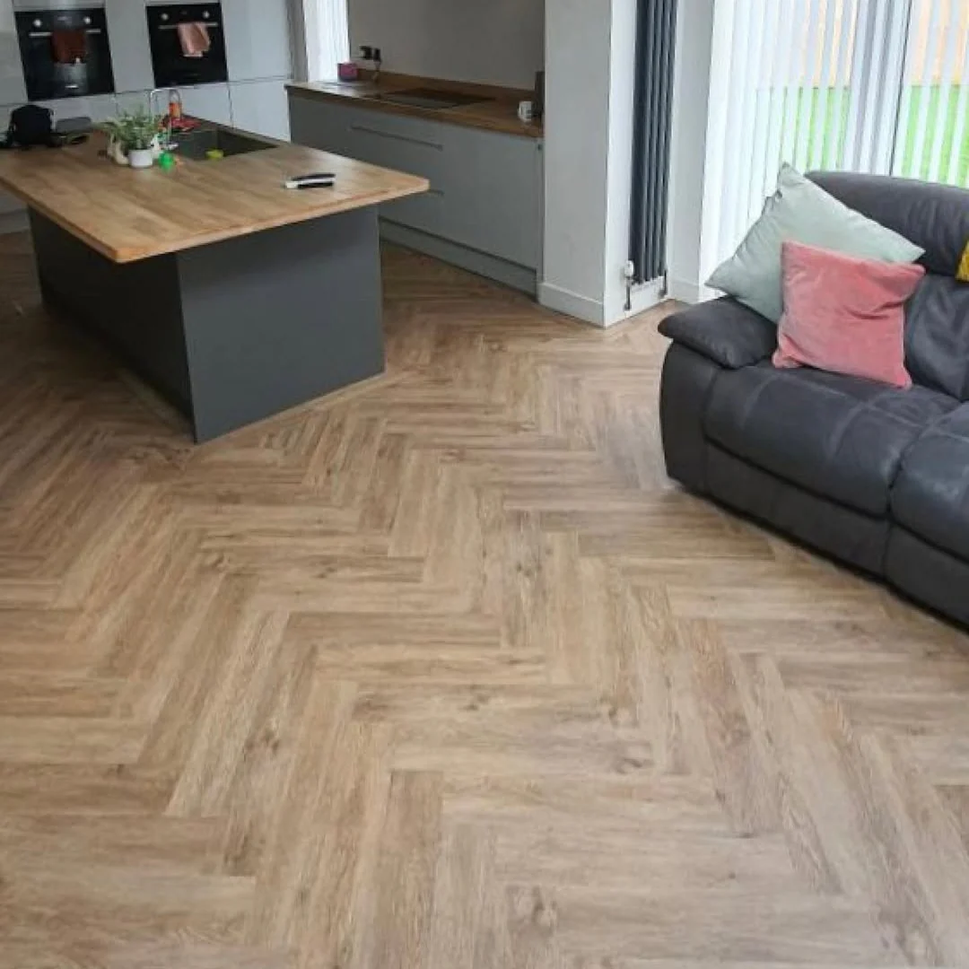 Signature Select Parquet Herringbone Luxury Vinyl Flooring Farmhouse Oak SSP-012 - Image 5